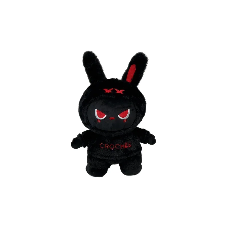 Peluche de conejito gótico oscuro para niños, regalo de Pascua