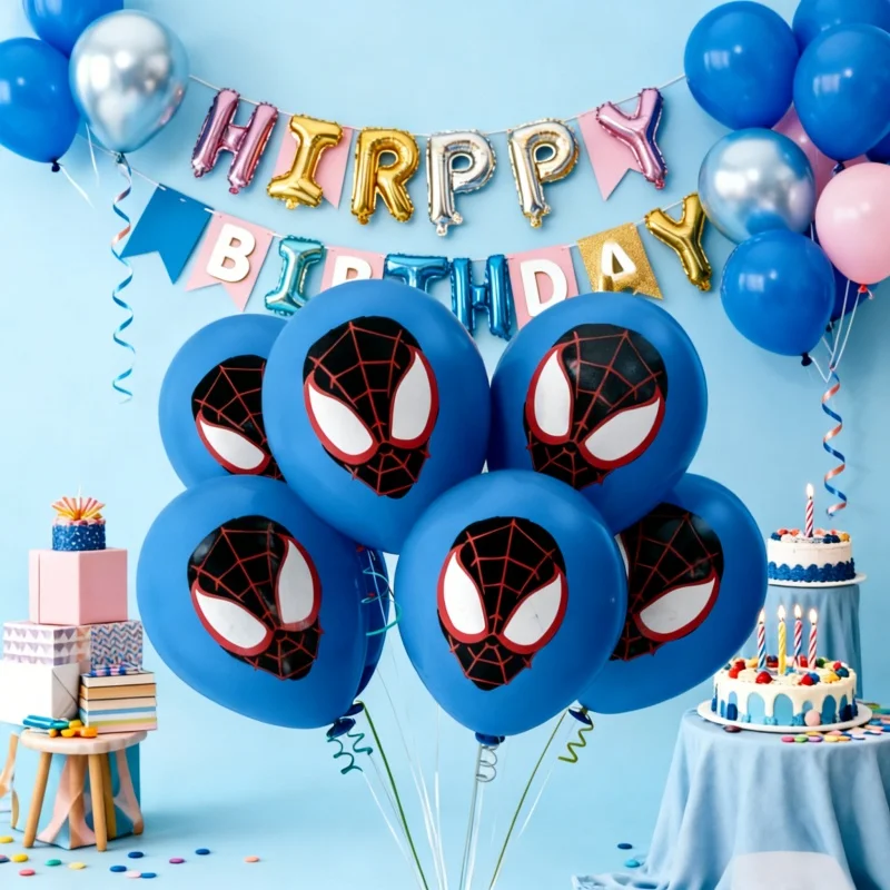 Globos Spider-Man de látex para fiestas infantiles con superhéroes - imagen 5
