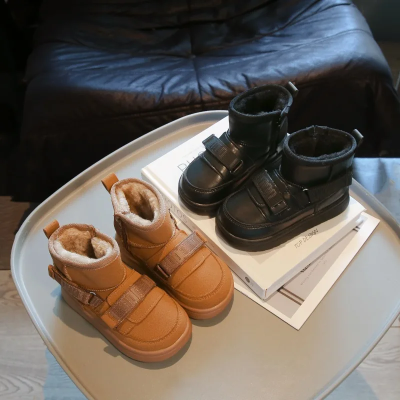 Botas de invierno para niñas de felpa, cálidas y antideslizantes - imagen 4