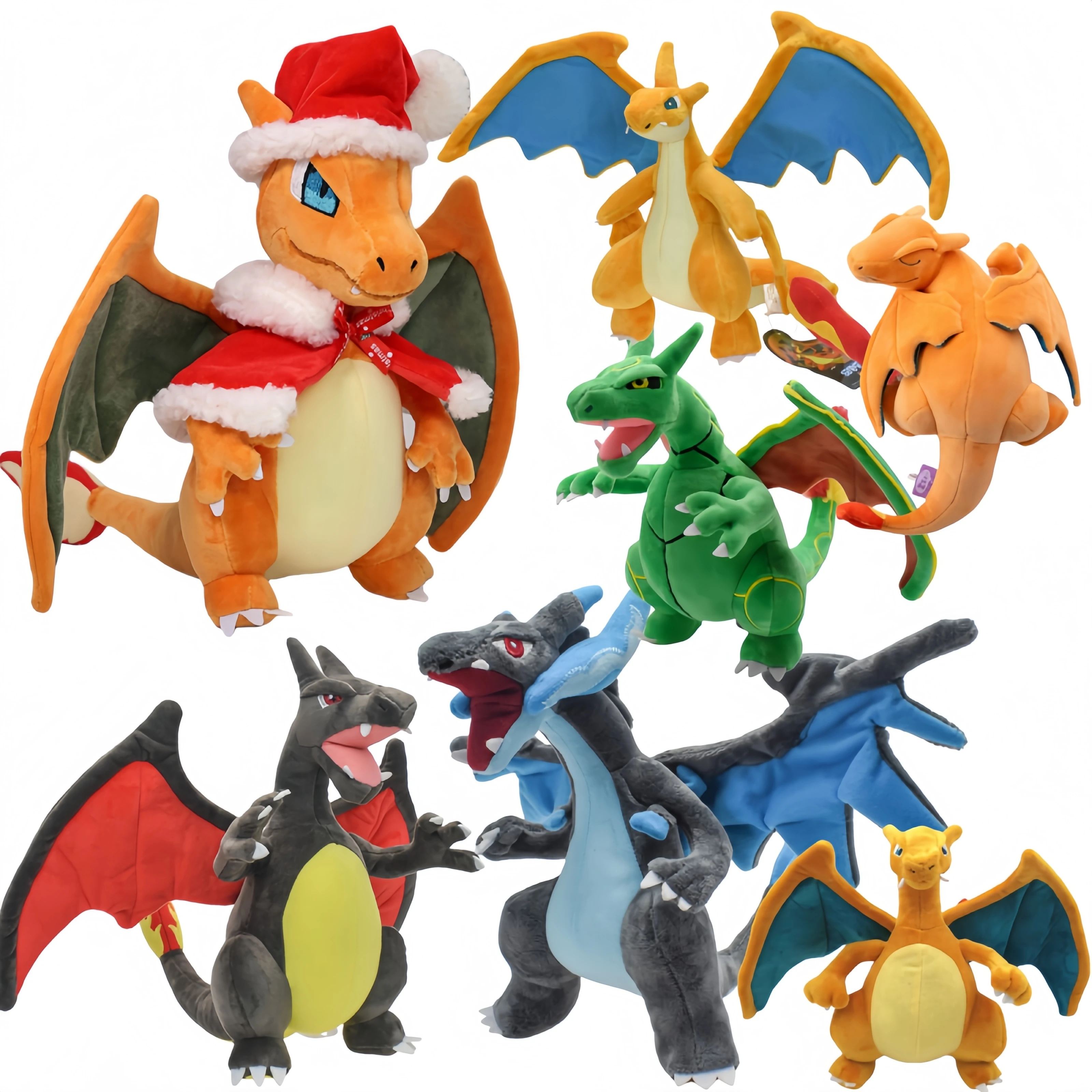 Peluche Charizard estilo navideño Pokémon, suave para niños - imagen 3
