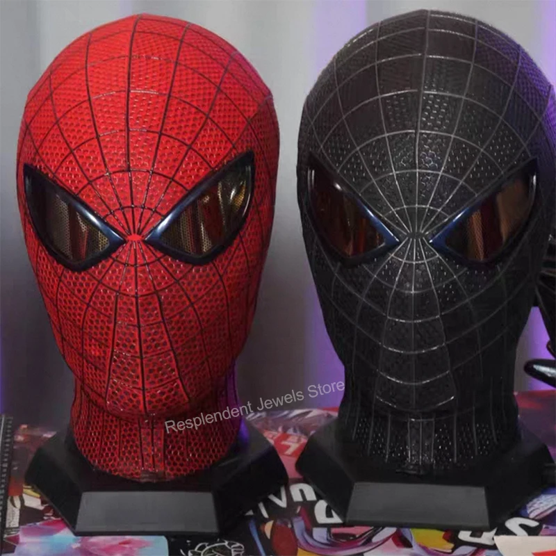 Máscara artesanal de araña para cosplay, vista frontal