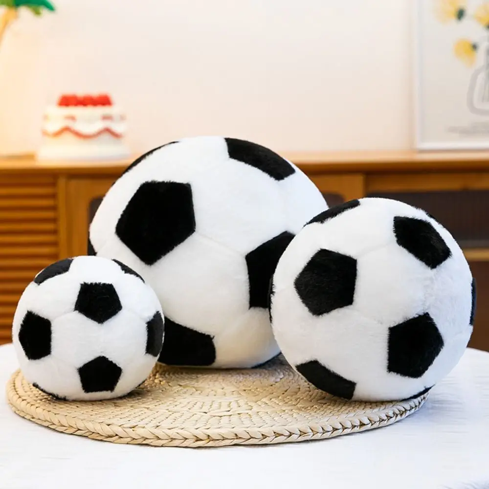 Peluche de fútbol suave para niños, diseño redondo
