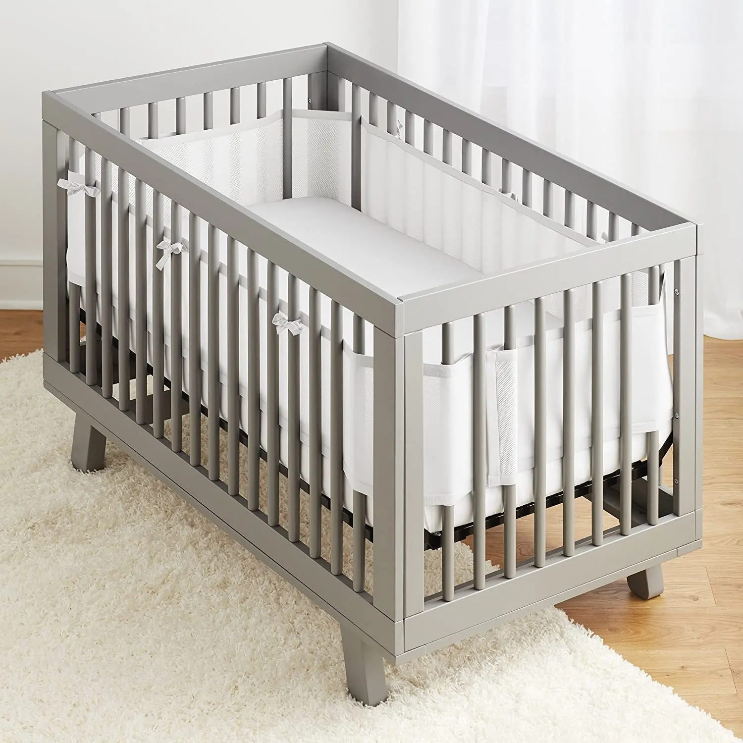 Protector de cuna transpirable lavable para bebé recién nacido - imagen 3