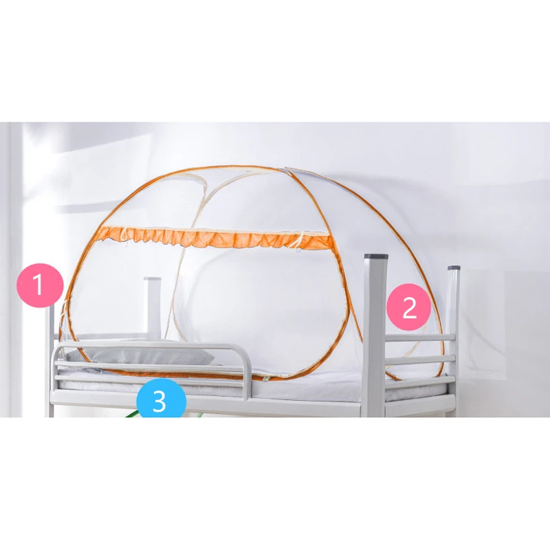 Mosquitera para cama infantil individual – Fácil montaje, estilo yurta