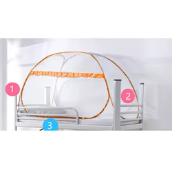 Mosquitera para cama infantil individual – Fácil montaje, estilo yurta
