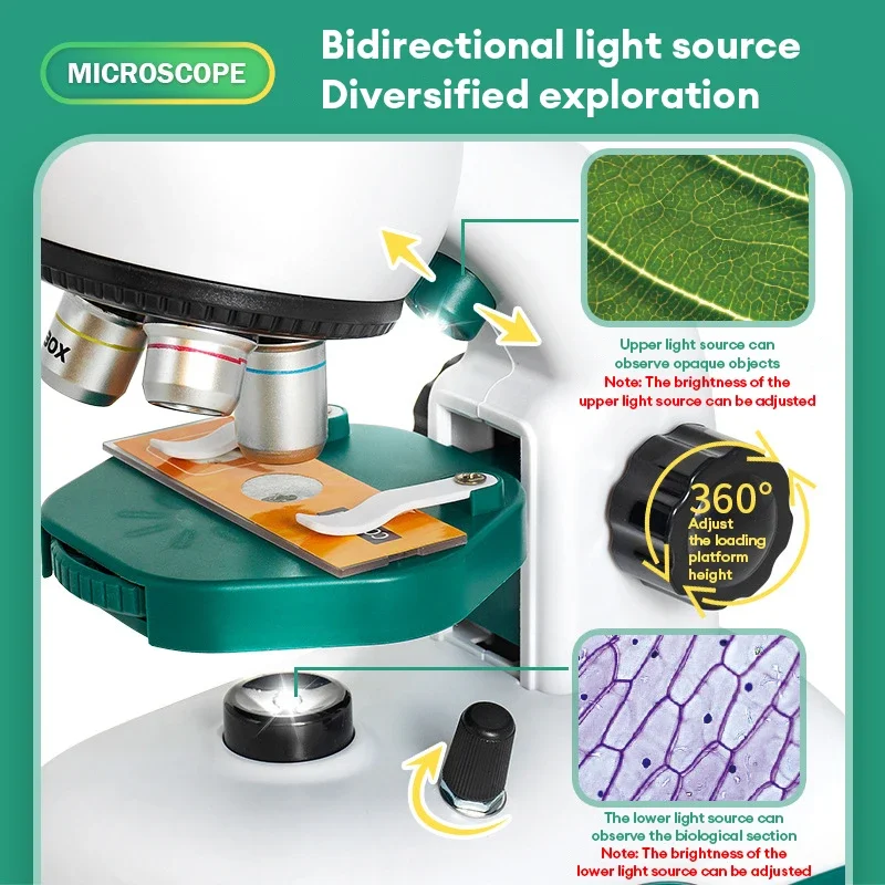 Microscopio HD con luz bidireccional para experimentos infantiles - imagen 4