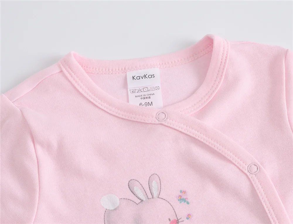 Kavkas Pelele de algodón para niña manga larga con conejitos - imagen 4
