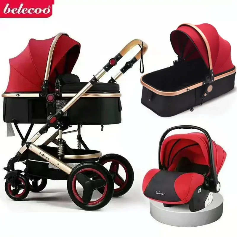 Cochecito 3 en 1 para bebé recién nacido – Plegable aluminio ligero - imagen 3