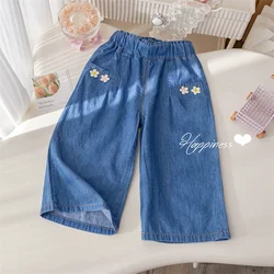 Vaqueros elásticos de mezclilla para niña – cómodos y versátiles