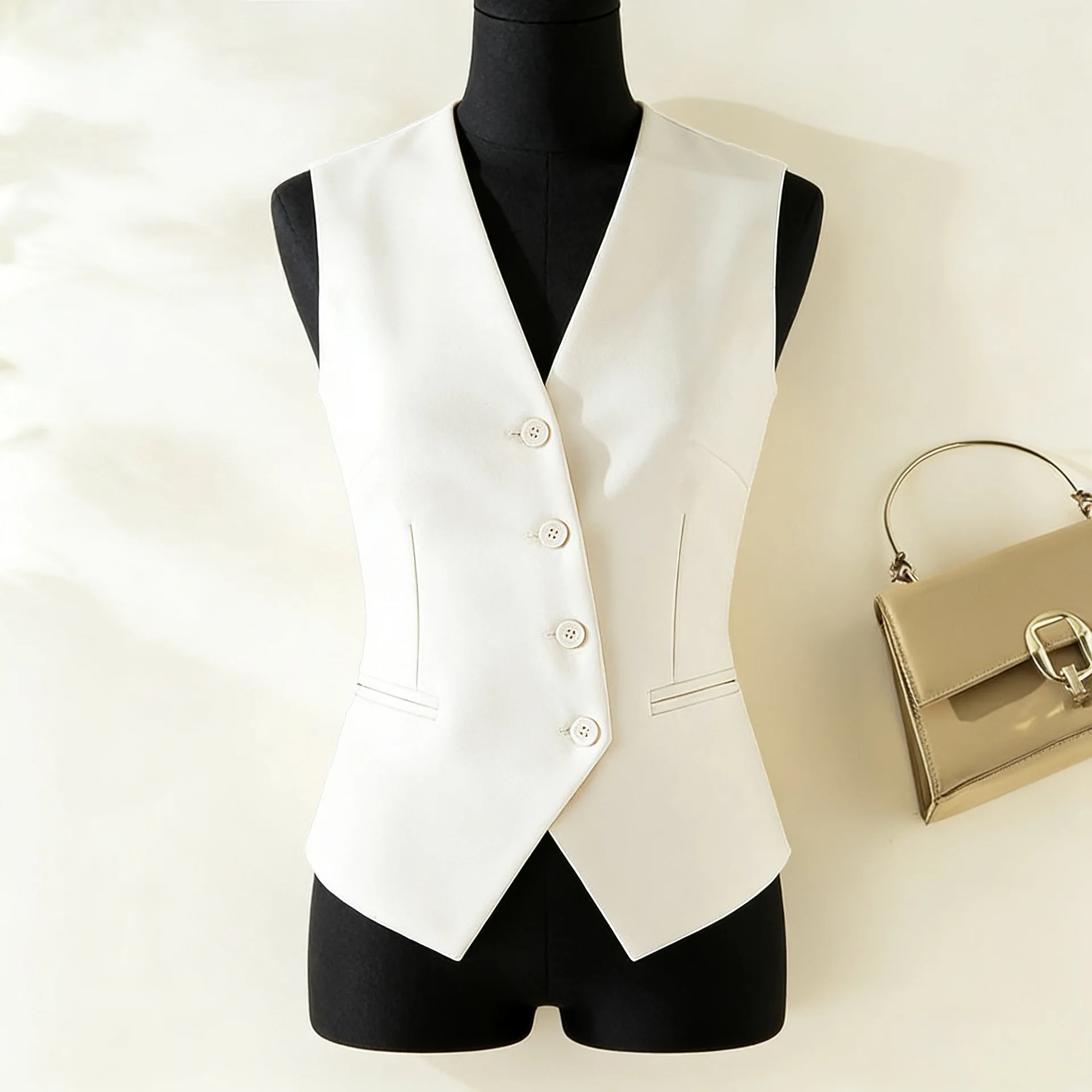 Chaleco de traje fino para mujer – primavera y otoño, elegante