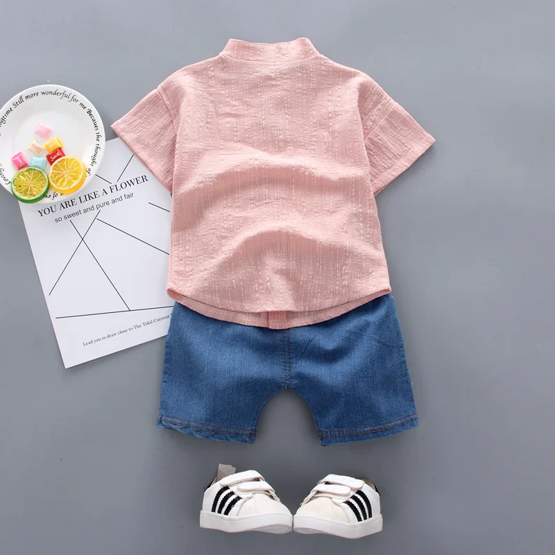 Conjunto verano para niño camiseta y pantalón corto de algodón - imagen 4