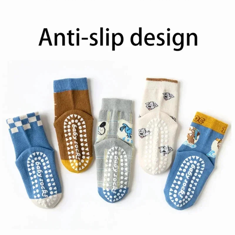 Calcetines antideslizantes de algodón para niños pequeños - imagen 4