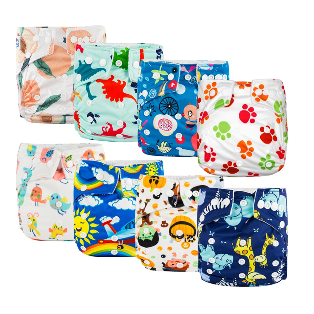 Pañales de tela para bebé con estampado de dibujos animados - imagen 2