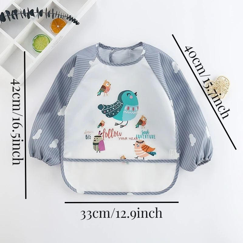 Bufanda de manga larga a rayas para bebé con diseño práctico
