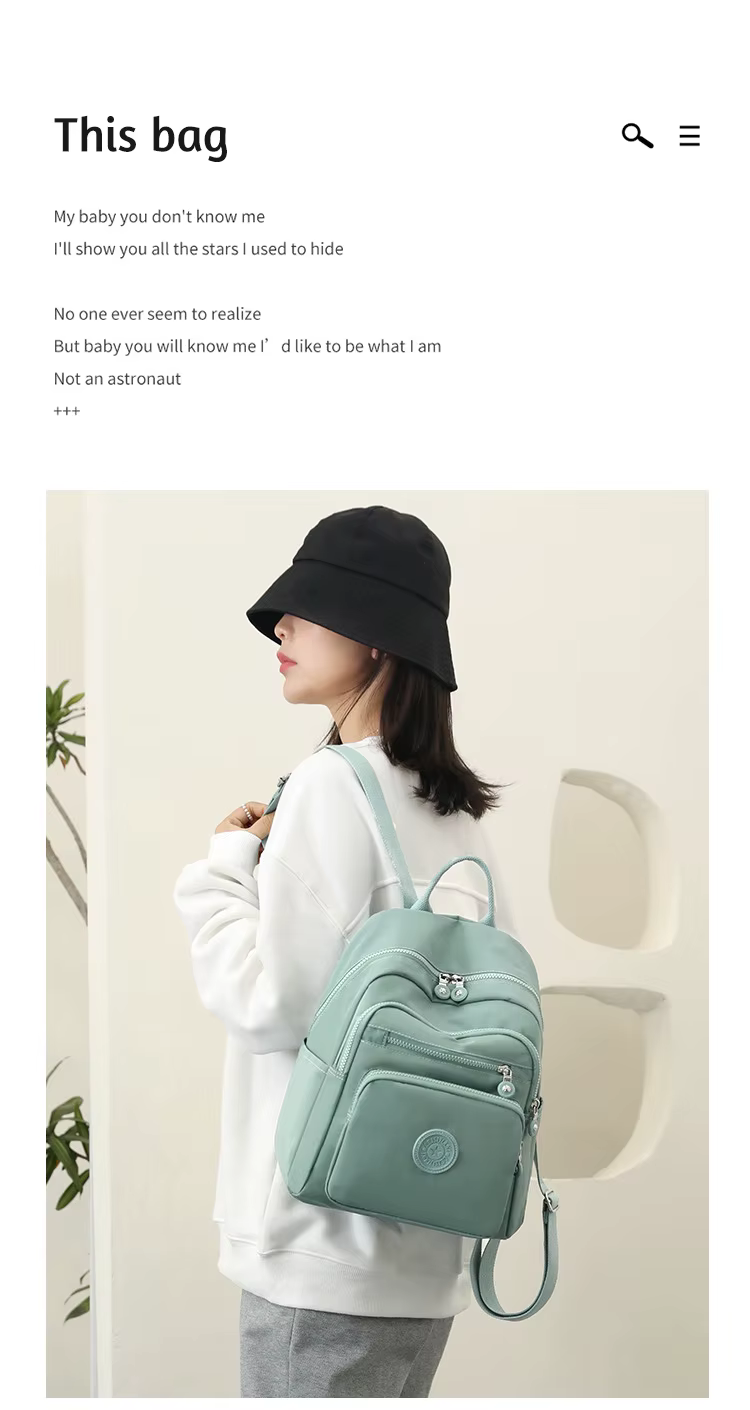 Bolso de madre en estilo minimalista