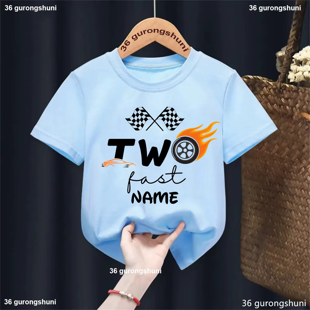 Camiseta de niño personalizada con estampado de carreras rápidas - imagen 5