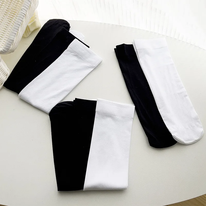 Calcetines de verano para niños – Algodón, blanco y negro - imagen 5