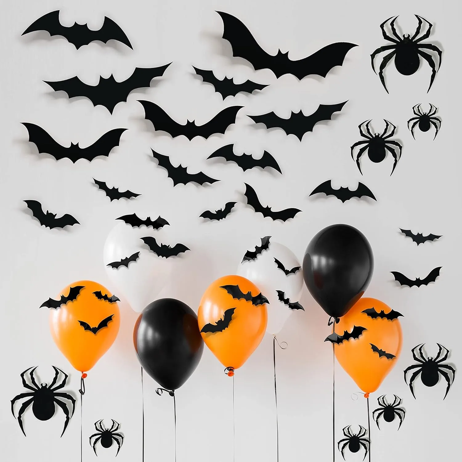 Pegatinas 3D de murciélagos negros para pared y ventana Halloween - imagen 3