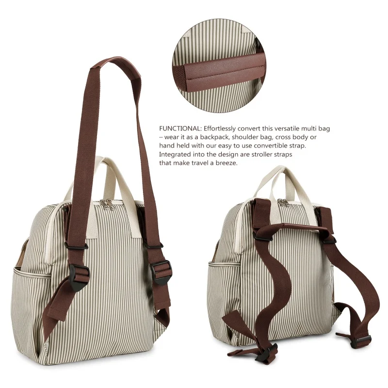 Bolsa de maternidad para carrito con cambiador y portabotellas aislado - imagen 3