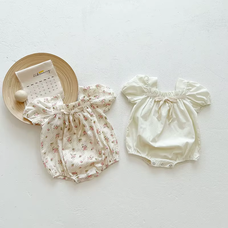 Milangel Body de Verano para Bebé Niña con Manga Abombada