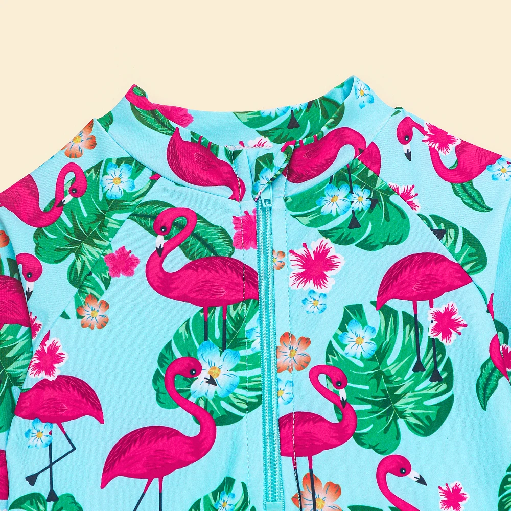 Traje de baño de una pieza para niña con manga larga antirrozaduras playa - imagen 3