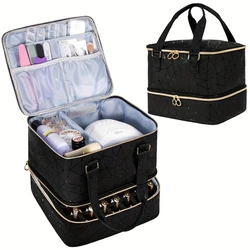 Estuche organizador de viaje para uñas con compartimentos