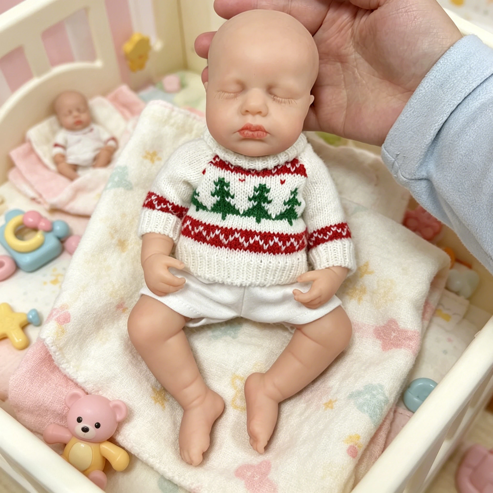 Muñeca reborn Loulou de silicona platino, tacto 3D realista - imagen 5