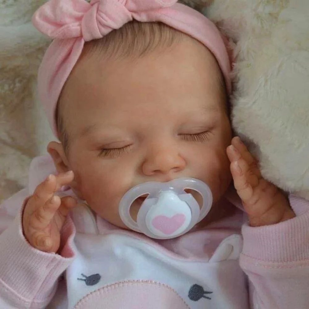 Muñeca bebé reborn realista de vinilo impermeable y piel 3D - imagen 2