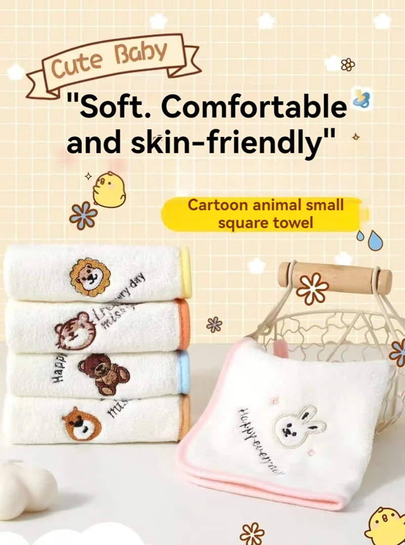 Toalla bebé con diseño de animalito suave