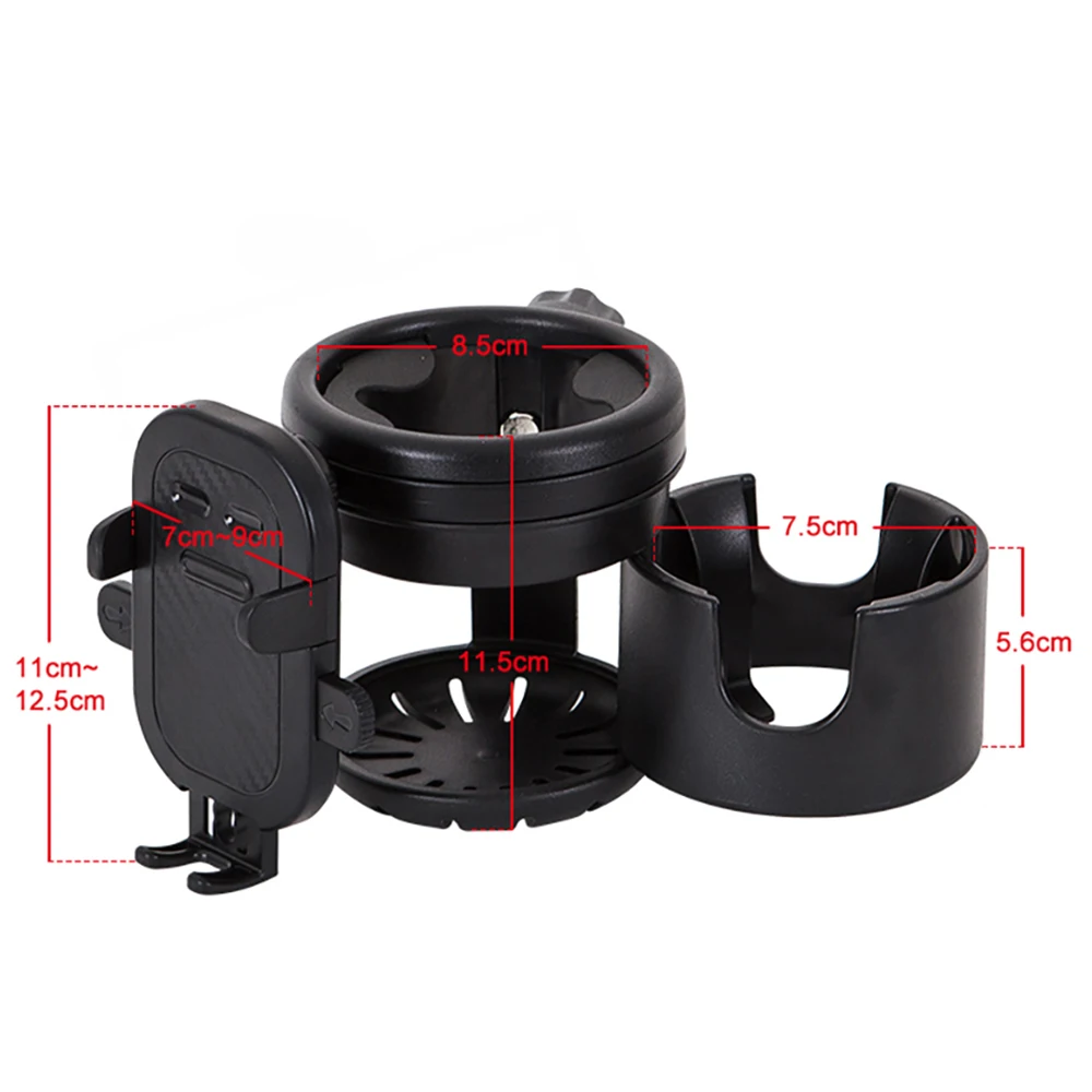 Soporte universal para cochecito con portavasos doble y móvil - imagen 3