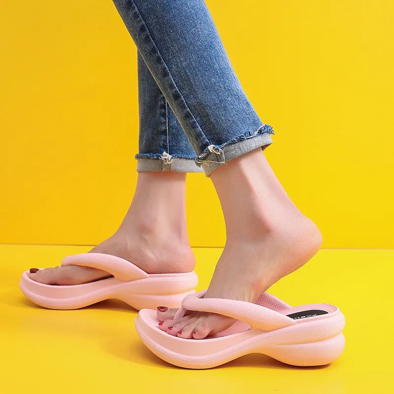 Chanclas de playa con plataforma para niñas, EVA suave y ligera - imagen 5
