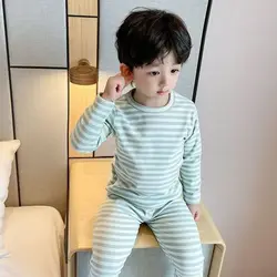Conjunto de pijama infantil a rayas, dos piezas