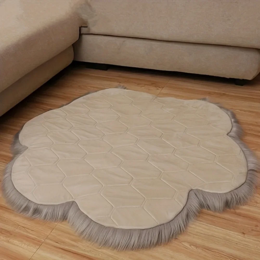Alfombra pata de gato de felpa larga y suave para el hogar - imagen 3
