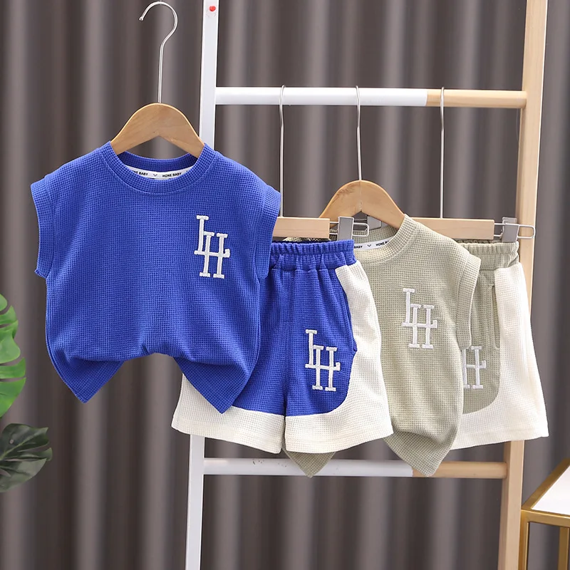 Conjunto verano para bebé niño: chaleco sin mangas y shorts - imagen 4