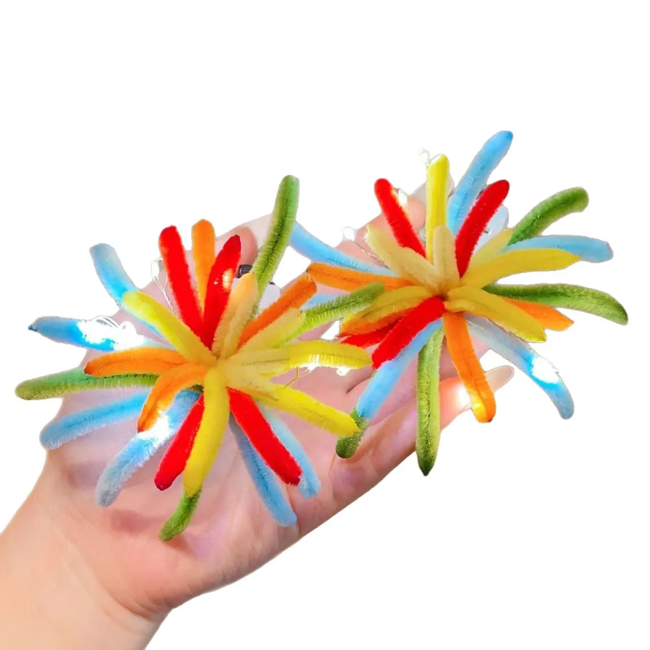 Pinza para el pelo infantil con flores coloridas para flequillo - imagen 4