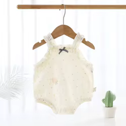 Mono de algodón de lunares para bebés – Verano recién nacido