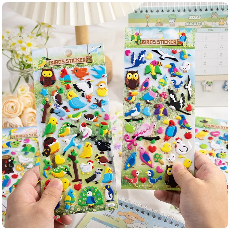 Pegatinas kawaii 3D de animales divertidos para scrapbooking infantil - imagen 2