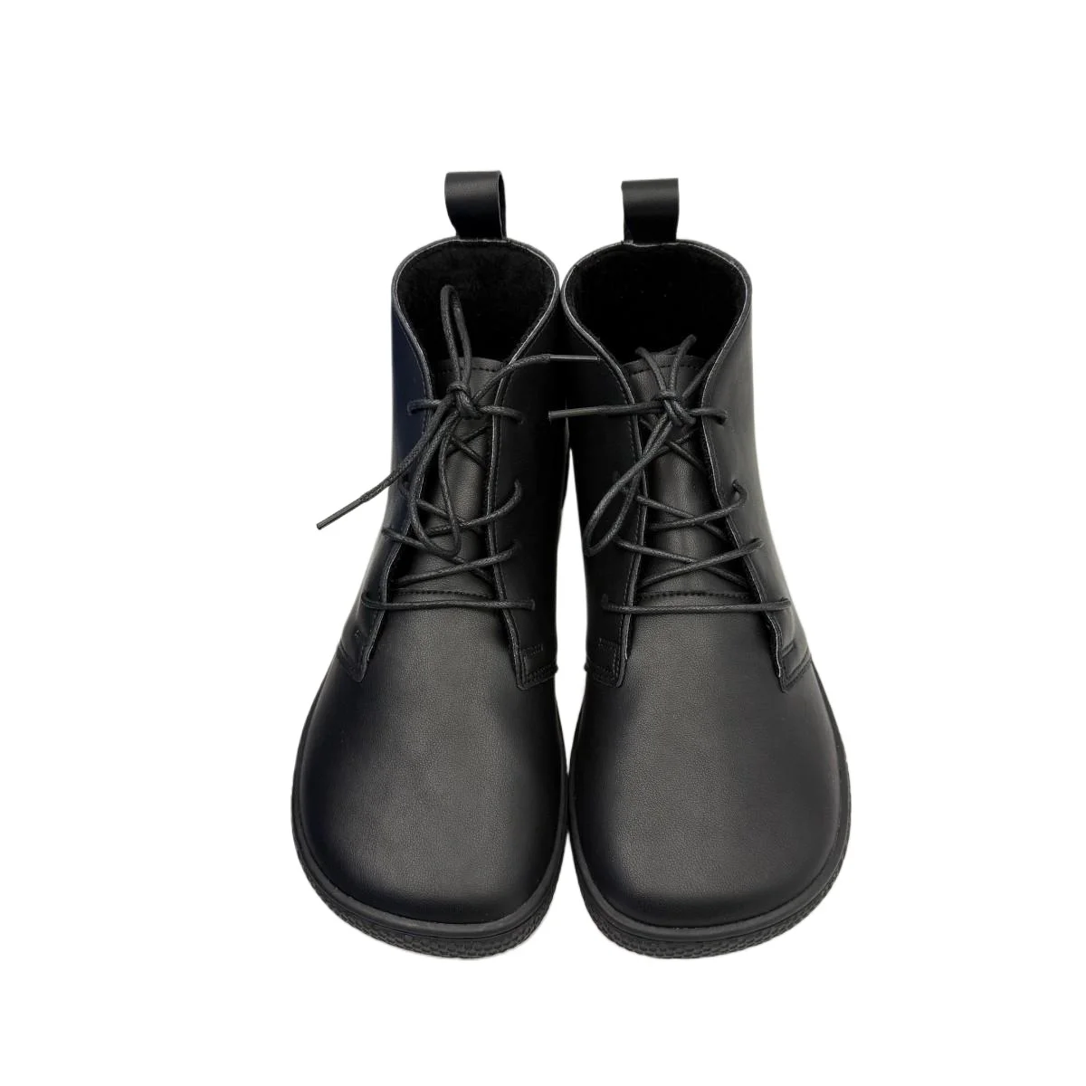 Tipsietoes botas descalzas de piel con forro lanero, puntera ancha