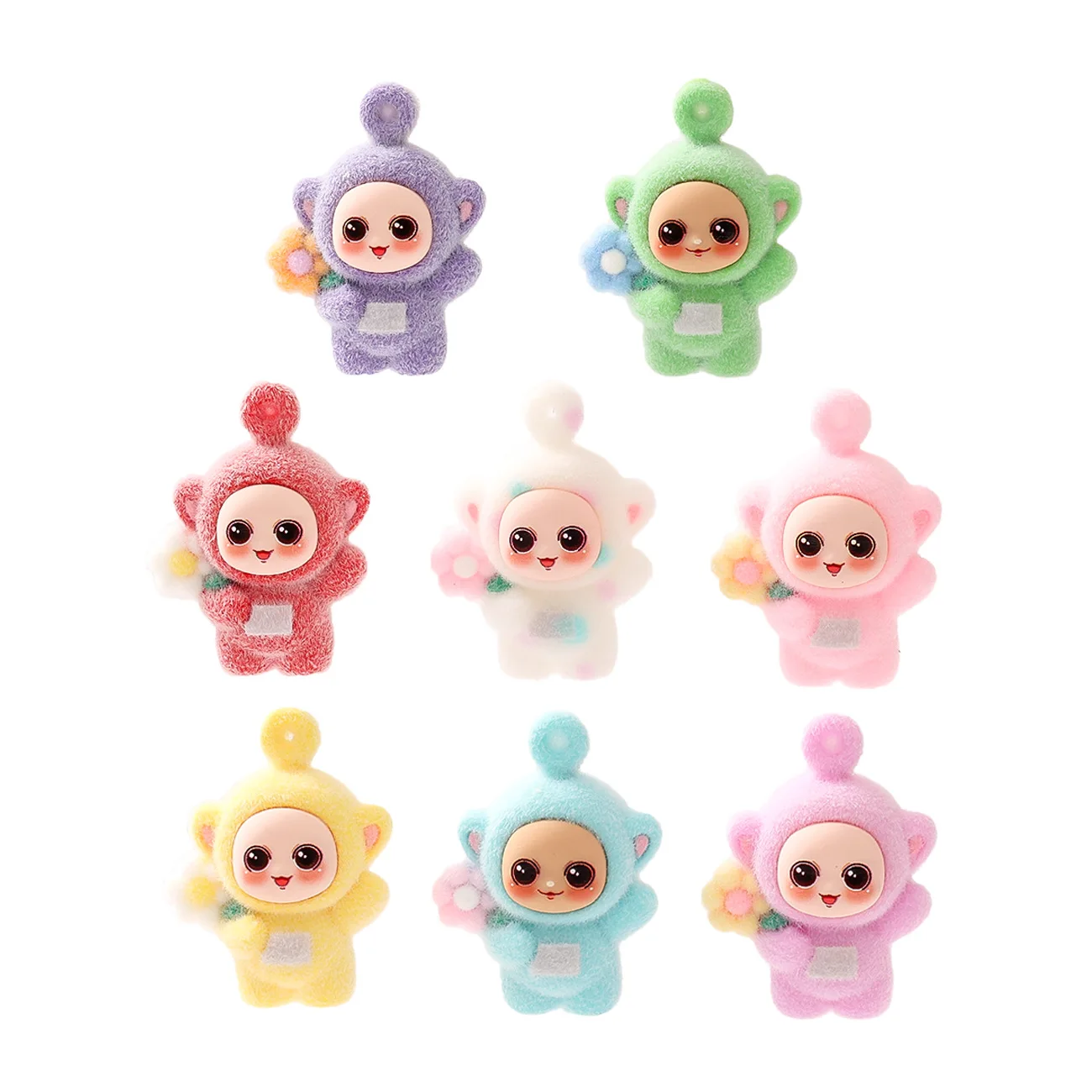 Figuras de muñecas bebé con flores para decorar escritorio regalo - imagen 3