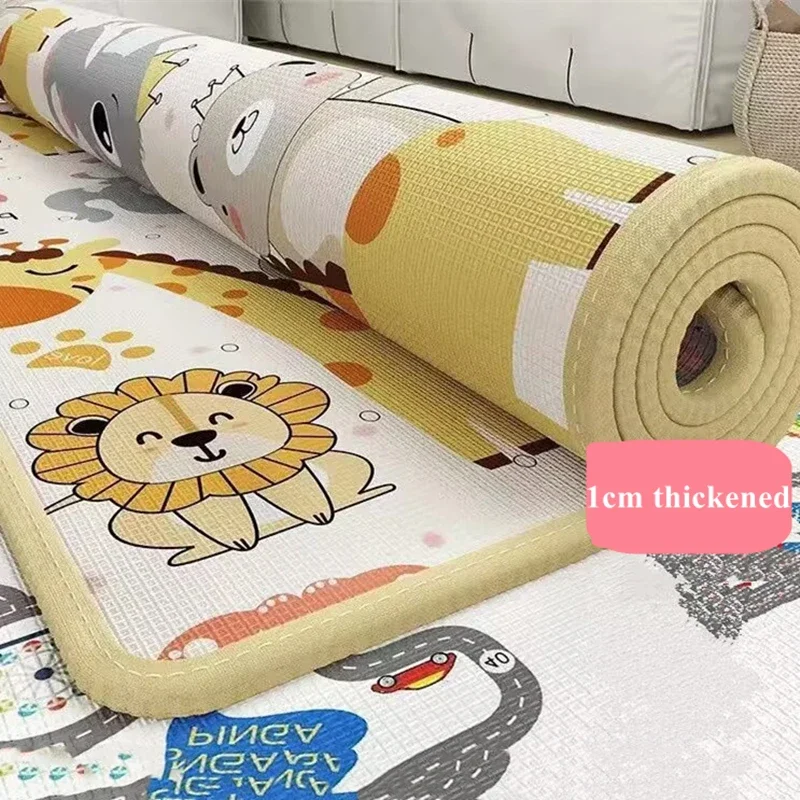 Alfombra de gateo plegable para bebés – Estera grande de juegos segura - imagen 3