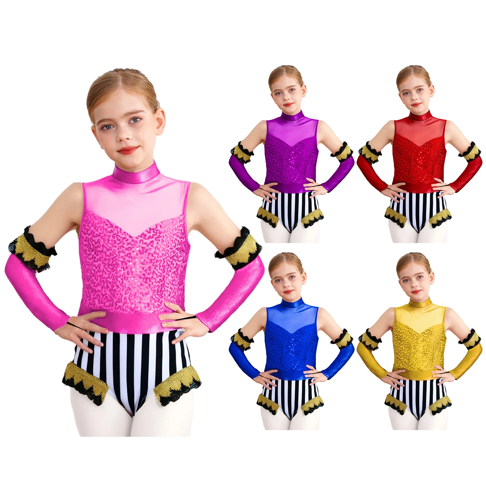 Disfraz de circo de maestro de ceremonias con lentejuelas para niña - imagen 4