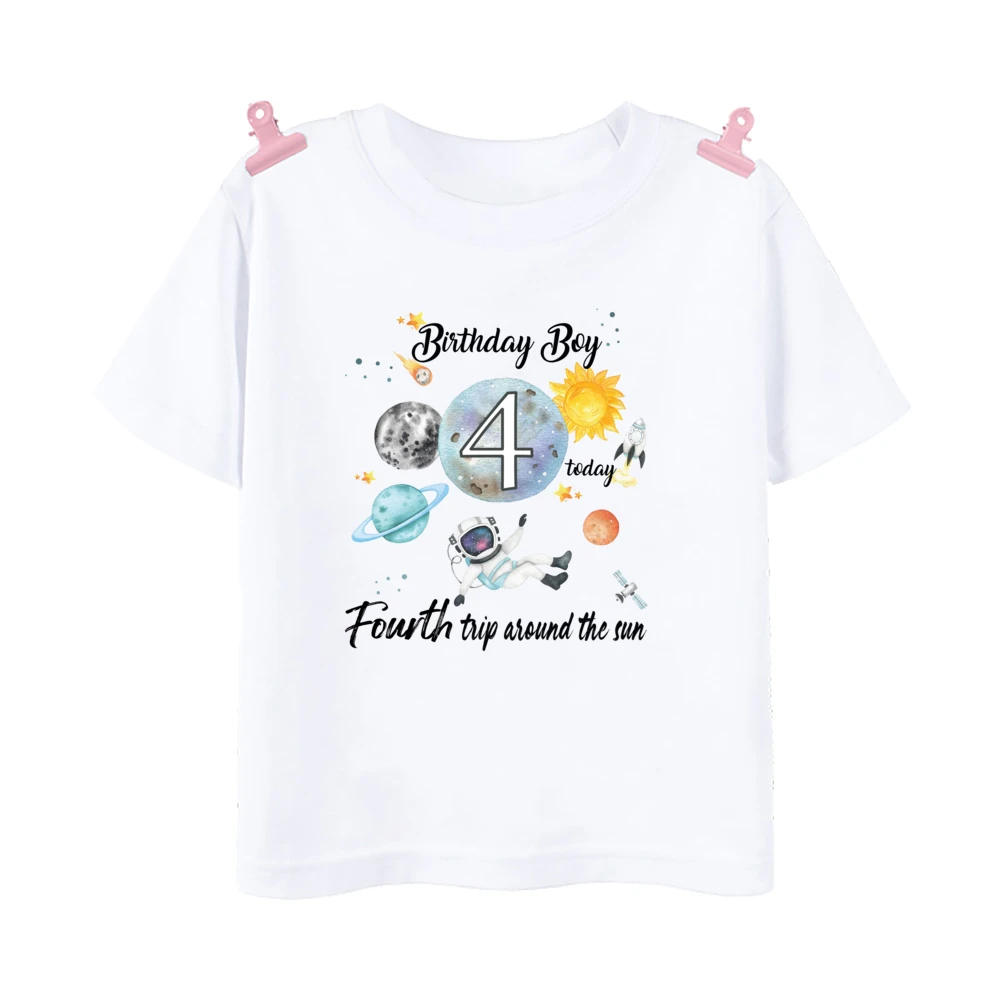Camiseta astronauta de cumpleaños para niño - diseño espacial - imagen 5