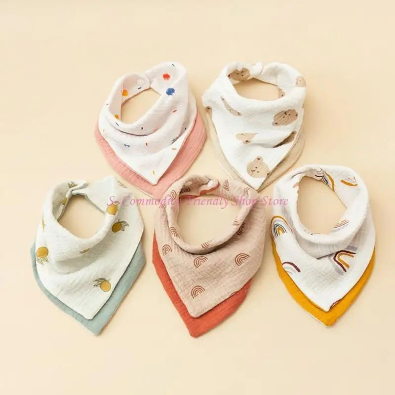 Baberos bandana de algodón para bebé: dentición absorbente