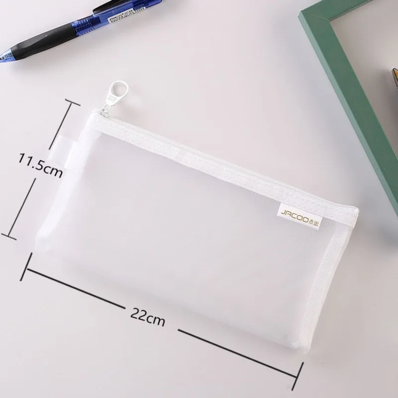 Estuche transparente de malla para lápices escolares gran capacidad - imagen 3