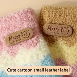 Guantes de punto con dibujo de oso – Lana cálida para invierno niños