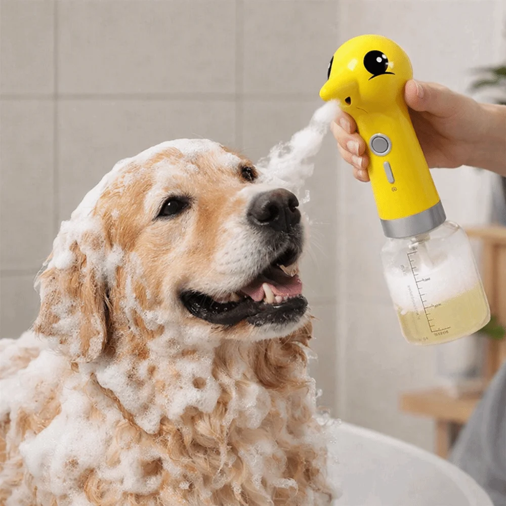 Máquina de espuma recargable para bañar mascotas automática, bajo ruido