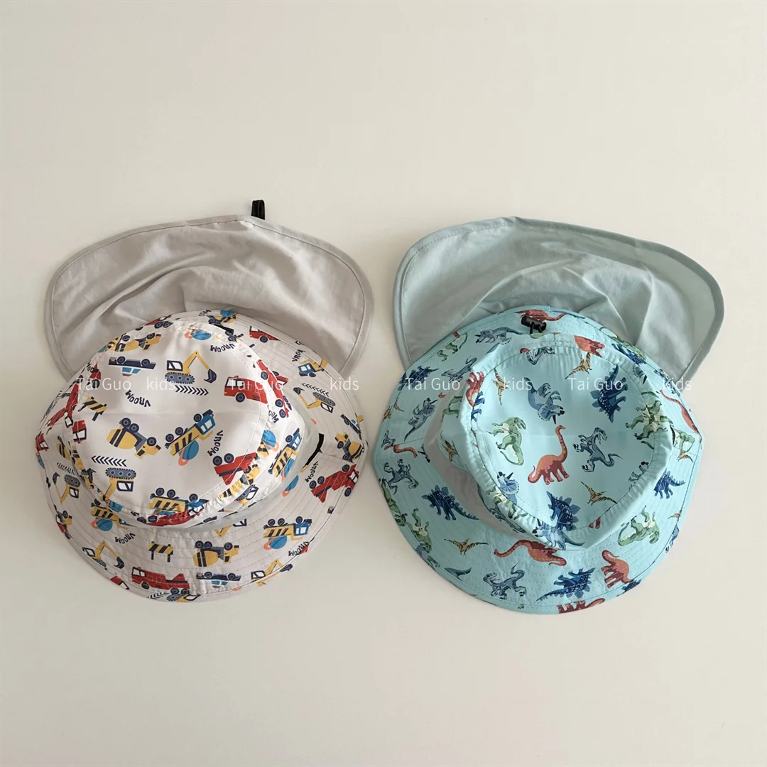 MILANCEL sombrero de pescador verano con dinosaurios para niñas - imagen 2