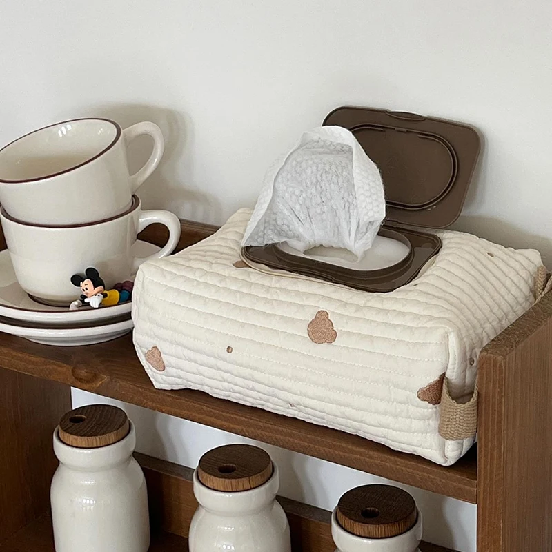 Caja de pañuelos para coche con tapa de animales extraíble y colgante - imagen 3