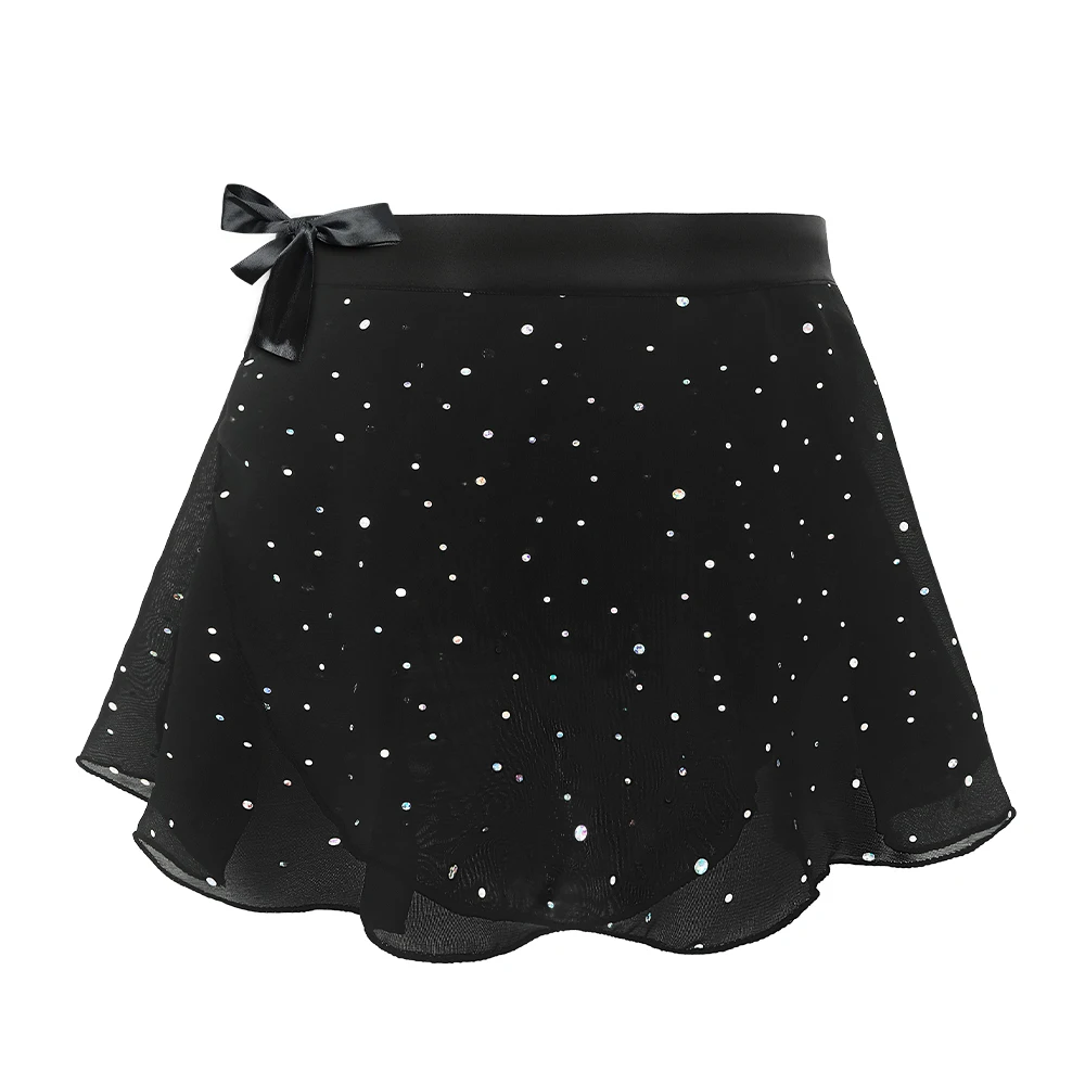Falda de ballet cruzada con tutú brillante ajustable para niña - imagen 2
