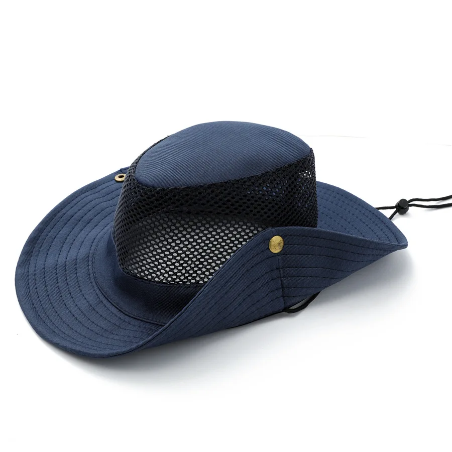 Sombrero de pescador estilo cubo en uso outdoor